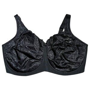 Elila Size 44I 2311 Full Coverage Stretch Lace Underwire Bra Black New W/Tags‎